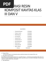 Restorasi Resin Komposit Kavitas Klas III Dan V