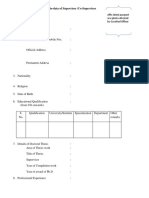 Proforma of The Bio-Data of Supervisor /Co-Supervisor: Affix Latest Passport Size Photo Attested by Gazetted Officer