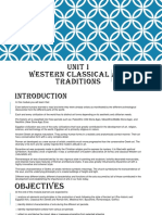 Unit I Western Classical Art Traditions