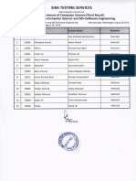 Testing Department Of: Services Computer Program: MS-Computer and MS-Software