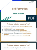 Word Formation: Prefixes and Suffixes