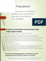 Akuntansi Perpajakan: Adistya Yunisya (1810536017) Muthia Arlisha (1810531021) Nika Silvia (1810536018) Nur (18105360)