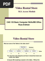 Video Rental Store: M.S. Access Module