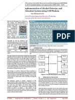 Design and Implementation of Alcohol Detector and Accident Detection System Using GSM Modem