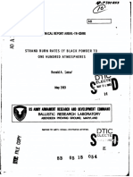 Standard Burn Rates of Black Powder To 100 Atmospheres.