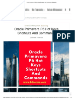 Oracle Primavera P6 Hot Keys Shortcuts and Commands - Bibloteka