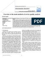 Overview of The Main Methods of Service Quality Analysis: Roduction Ngineering Rchives