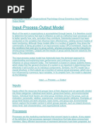 Input-Process-Output Model: Inputs