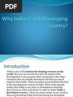 Why India Is Still Developing Country