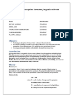 E5: Gas Absorption in Water/organic Solvent: Batch: M Group: M4