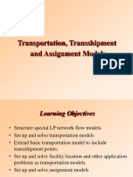 Transportation, Transshipment and Assignment Models