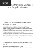 Radio Mirchi: Marketing Strategy For The Bangalore Market