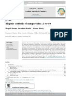 Biogenic Synthesis of Nanoparticles: A Review: Arabian Journal of Chemistry