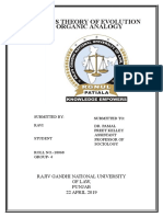 Spencer'S Theory of Evolution and Organic Analogy: Rajiv Gandhi National University of Law