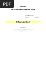 Infosys Limited: Fresher's Background Verification Form