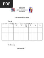 Criteria For Judging Speech Choir Competition Name of Judge