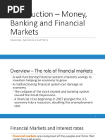 Student Lecture Notes Chapter 1 - Introduction - Money, Banking and Financial Markets