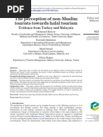 The Perception of Non-Muslim Tourists Towards Halal Tourism: Evidence From Turkey and Malaysia