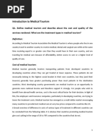 Module No. 1 Introduction To Medical Tourism