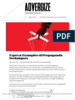 Types & Examples of Propaganda Techniques PDF