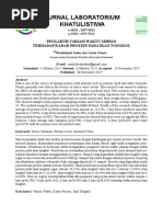 Jurnal Laboratorium Khatulistiwa: Pengaruh Variasi Waktu Simpan Terhadap Kadar Protein Pada Ikan Tongkol