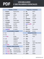 Las 500 Palabras Esenciales en Francés