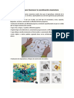 Estrategias para Favorecer La Coordinación Visomotora