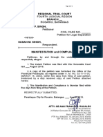 Fourth Judicial Region Rosario, Batangas Petitioner CIVIL CASE NO. - Petition For Legal Separation - Versus-Respondent. X - X