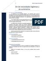 Evaluacion de Necesidades Logisticas y de Suministros