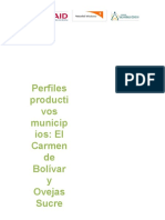 Perfil Productivo Municipios de El Carmen y Ovejas