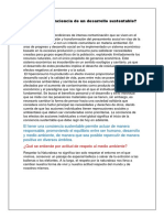 Toma de Conciencia de Un Desarrollo Sustentable