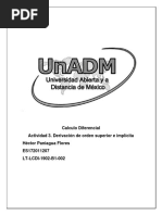 Calculo Diferencial Actividad 3. Derivación de Orden Superior e Implícita Héctor Paniagua Flores ES172011207 LT-LCDI-1902-B1-002