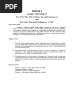 Salient Features of R.A. 3019, "The Anti-Graft and Corrupt Practices Act and R.A. 9485, "The Anti-Red Tape Act of 2007"