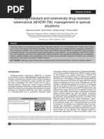 Multidrug-Resistant and Extensively Drug-Resistant Tuberculosis - Management in Special Situations