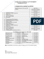 Academic Calender 2019 20.