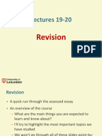 Lectures 19-20: Revision