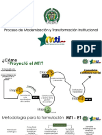 Proceso de Modernización y Transformación Institucional