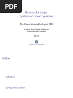 Matematika Lanjut: Systems of Linear Equations