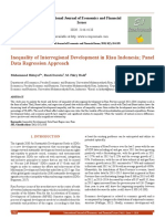 Inequality of Interregional Development in Riau Indonesia Panel Data Regression Approach