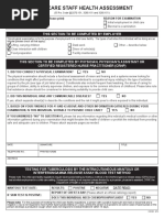 Child Care Staff Health Assessment: Date Read