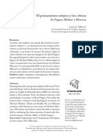 Lucas E. Misseri - El Pensamiento Utópico y Las Críticas de Popper, Molnar y Marcuse