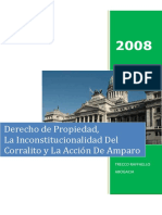 Derecho de Propiedad, La Inconstitucionalidad Del Corralito y La Accion de Amparo