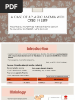 A Case of Aplastic Anemia With Crbsi in Esrf