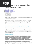 Pesquisa Mostra o Poder Das Posturas Corporais