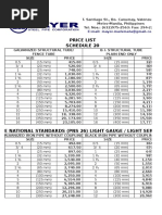 Price List Schedule 20