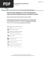 End Mill Tools Integration in CNC Machining For Rapid Manufacturing Processes Simulation Studies