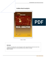 Golden Real Analysis PDF