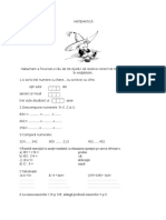 Evaluare Initiala Mate Clasa A III