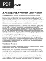 A Philosophy of Boredom by Lars Svendsen - Issue 89 - Philosophy Now PDF