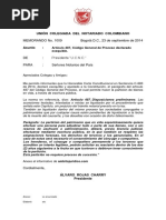 Memorando 1009 - Artículo 487 Código General Del Proceso Declarado Exequible